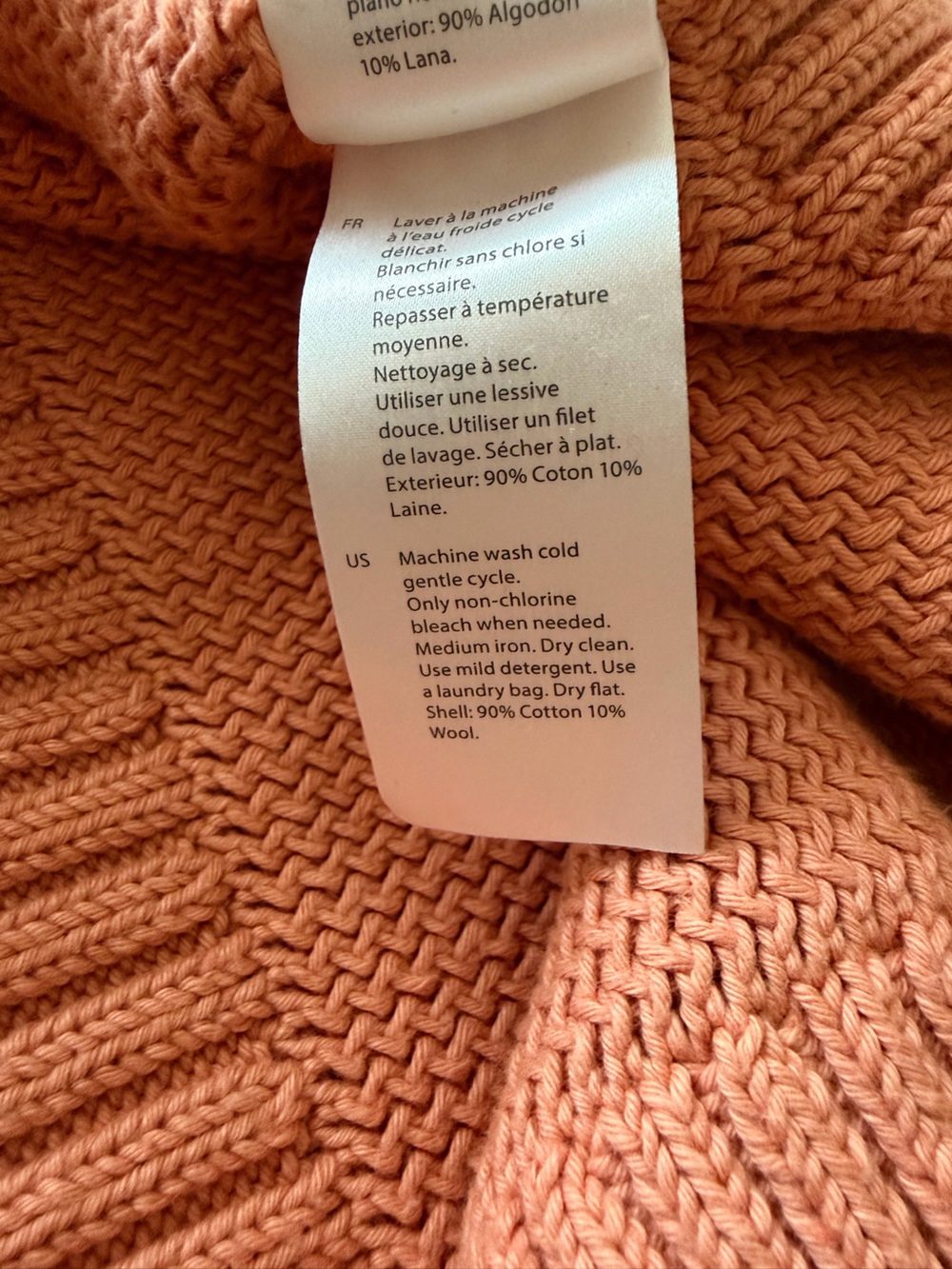 COS Chunky Knit Crewneck Sweater in Terracotta Peach - Picture 6 of 6